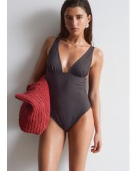 & Other Stories - V-Neck Swimsuit - Lyst