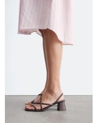& Other Stories - Strappy Block Heel Sandals - Lyst