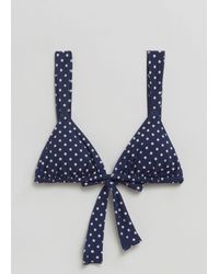 & Other Stories - Polka-dot Triangle Bikini Top - Lyst