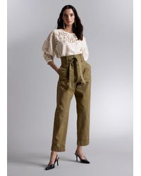 & Other Stories - Cropped Paperbag Trousers - Lyst