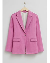 & Other Stories - Single Breasted Fitted Waist Blazer - Lyst