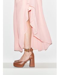 & Other Stories - Leather Platform Heeled Sandals - Lyst