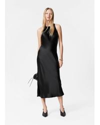 & Other Stories - Slim Satin Midi Dress - Lyst