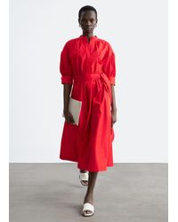 & Other Stories - Belted Cotton Dress - Lyst