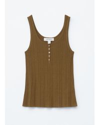& Other Stories - Scoop-Neck Rib-Knit Tank Top - Lyst