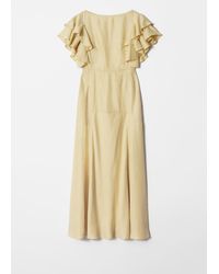 & Other Stories - Maxikleid Aus Satin Mit Volants - Lyst
