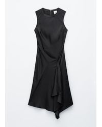 & Other Stories - Asymmetric Satin Midi Dress - Lyst
