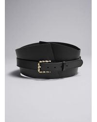 & Other Stories - Wide Leather Waist Belt - Lyst