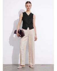 & Other Stories - Wide Linen-blend Trousers - Lyst