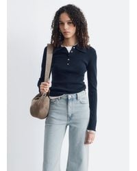 & Other Stories - Rib-Knit Merino Wool Polo Top - Lyst