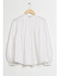 & Other Stories - Voluminous Stand-up Collar Blouse - Lyst