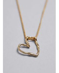 & Other Stories - Heart Pendant Chain Necklace - Lyst