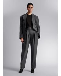 & Other Stories - Belted Tailored Trousers - Lyst