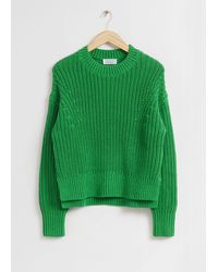 & Other Stories - Chunky Knit Crewneck Sweater - Lyst