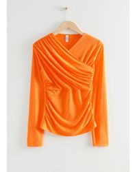 & Other Stories - Fitted Asymmetric Ruched Top - Lyst