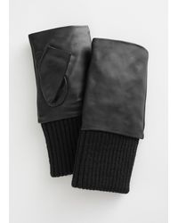 & Other Stories - Leather Mitten Fingerless Gloves - Lyst