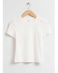 & Other Stories - Ribbed Cropped T-shirt - Lyst