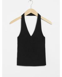 & Other Stories - Ribbed Halterneck Top - Lyst