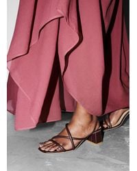 & Other Stories - Strappy Block Heel Sandals - Lyst