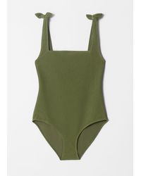 & Other Stories - Textured Bow Tie Swimsuit - Lyst
