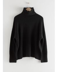 & Other Stories High Neck Sweater - Black