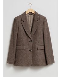 & Other Stories - Fitted Checked Blazer - Lyst