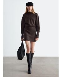 & Other Stories - Knitted Mock-Neck Mini Dress - Lyst