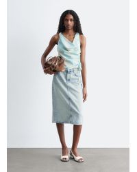 & Other Stories - Denim Midi Skirt - Lyst