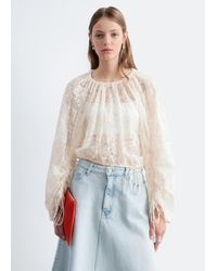 & Other Stories - Gathered Lace Blouse - Lyst