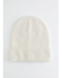 & Other Stories Ribbed Cashmere Knit Beanie in Black | Lyst
