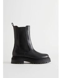 & Other Stories - Chunky Sole Leather Chelsea Boots - Lyst