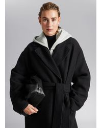 & Other Stories - Belted Oversized Wool Coat - Lyst