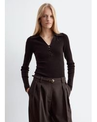 & Other Stories - Button-Detail Wool Top - Lyst