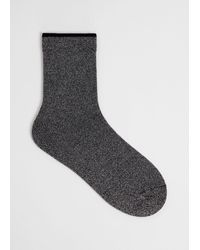 & Other Stories - Silver Glitter Ankle Socks - Lyst