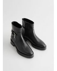 & Other Stories - Buckled Chelsea Leather Boots - Lyst