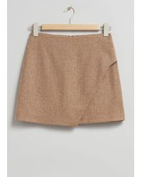 & Other Stories - Asymmetric Tweed Mini Skirt - Lyst