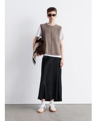 & Other Stories - Satin Midi Skirt - Lyst