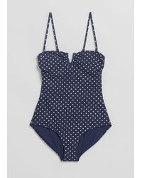 & Other Stories - Polka-dot Bandeau Swimsuit - Lyst