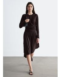 & Other Stories - Gathered Jersey Midi Skirt - Lyst