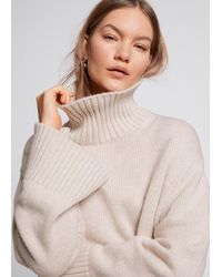 & Other Stories Cashmere Turtleneck Sweater - White
