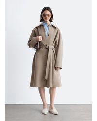 & Other Stories - Tie-Belt Wool Trench Coat - Lyst