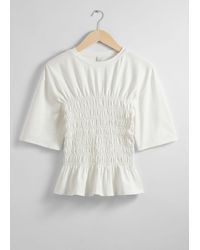 & Other Stories - Smocked Crewneck Top - Lyst