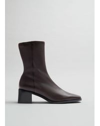 & Other Stories - Leather Sock Boots - Lyst