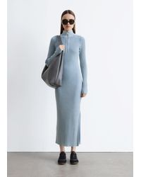 & Other Stories - Ribbed Zip-Up Maxi Dress - Lyst