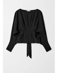 & Other Stories - Pleated Boatneck Blouse - Lyst