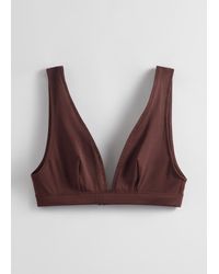 & Other Stories - Ribbed Triangle Bikini Top - Lyst
