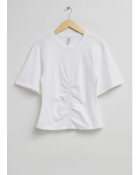 & Other Stories - Ruched Crew Neck T-shirt - Lyst