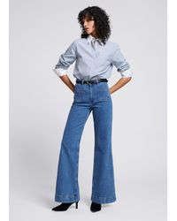 & Other Stories Flared High Waist Jeans - Blue