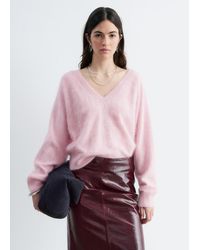 & Other Stories - Brushed Cashmere V-Neck Jumper - Lyst