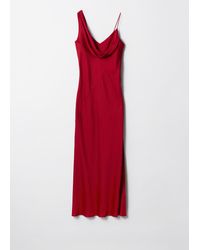 & Other Stories - Asymmetric Cowl-Neck Midi Dress - Lyst